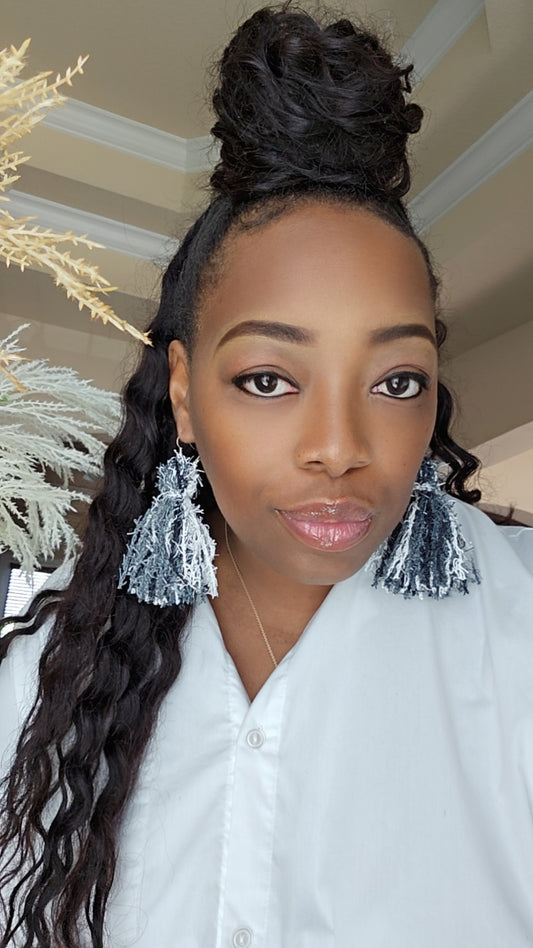 Fuzzy Polyester Tassel Earrings