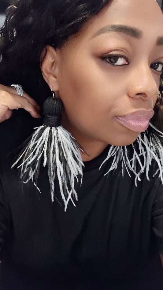 Feather Tassel Earrings