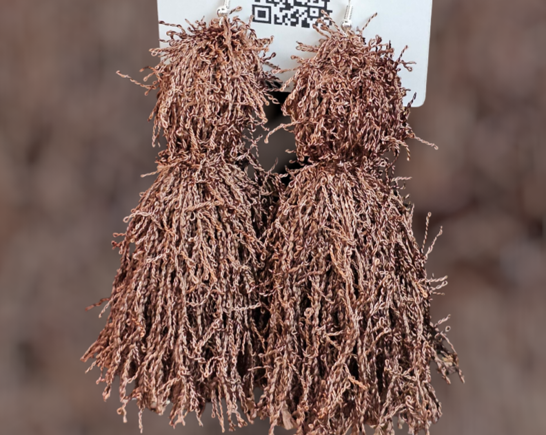 Fuzzy Polyester Tassel Earrings