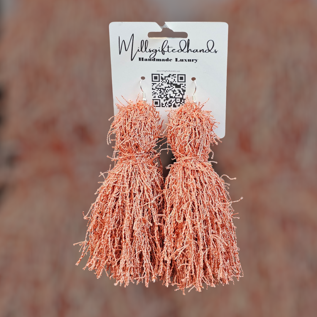 Fuzzy Polyester Tassel Earrings