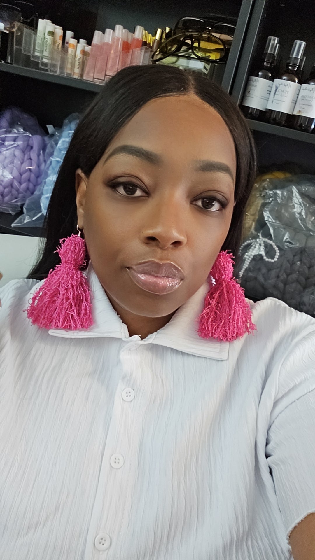 Fuzzy Polyester Tassel Earrings