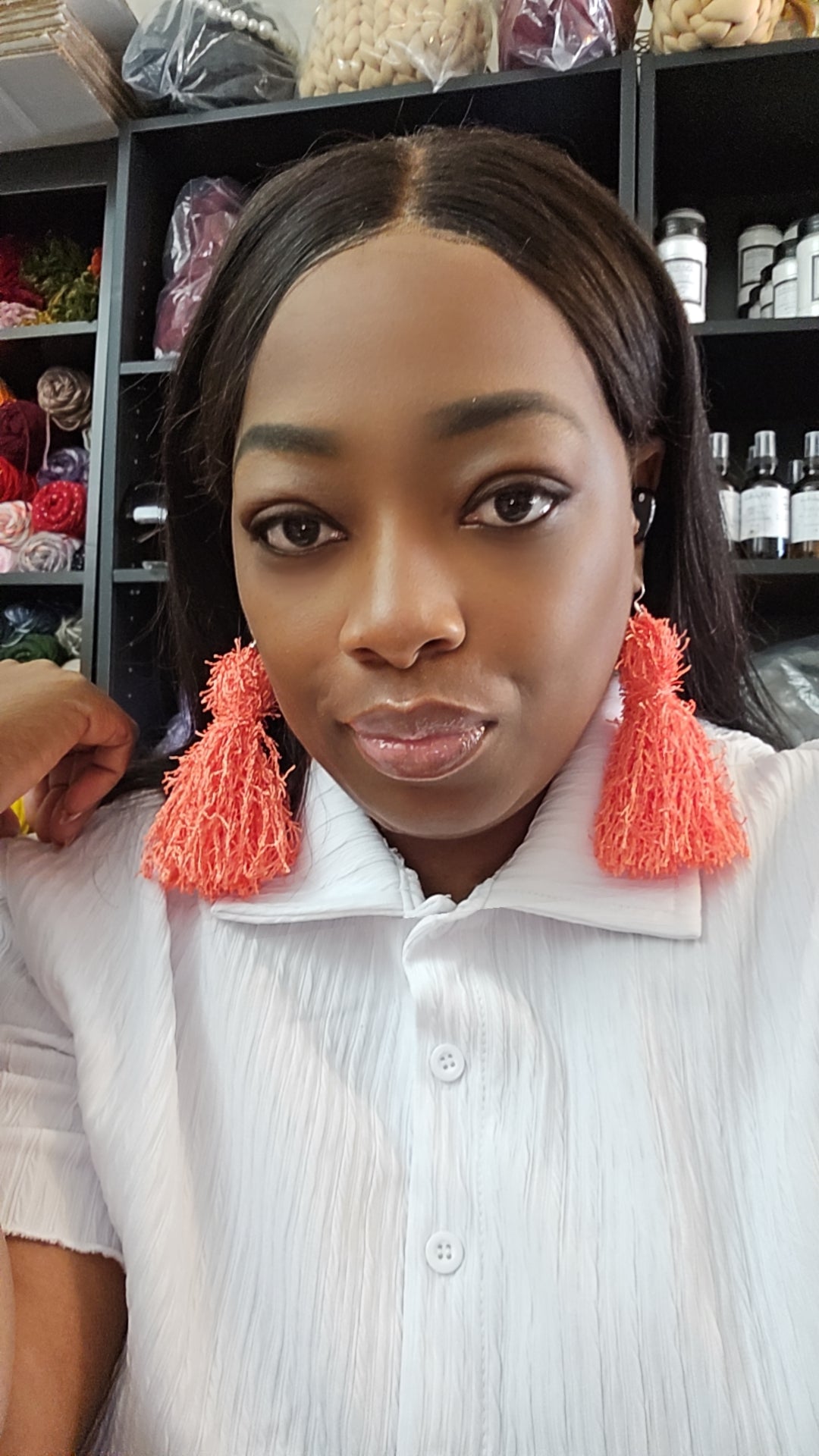 Fuzzy Polyester Tassel Earrings