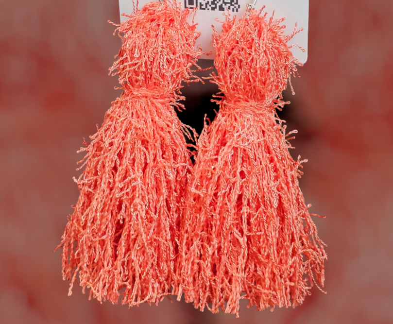 Fuzzy Polyester Tassel Earrings