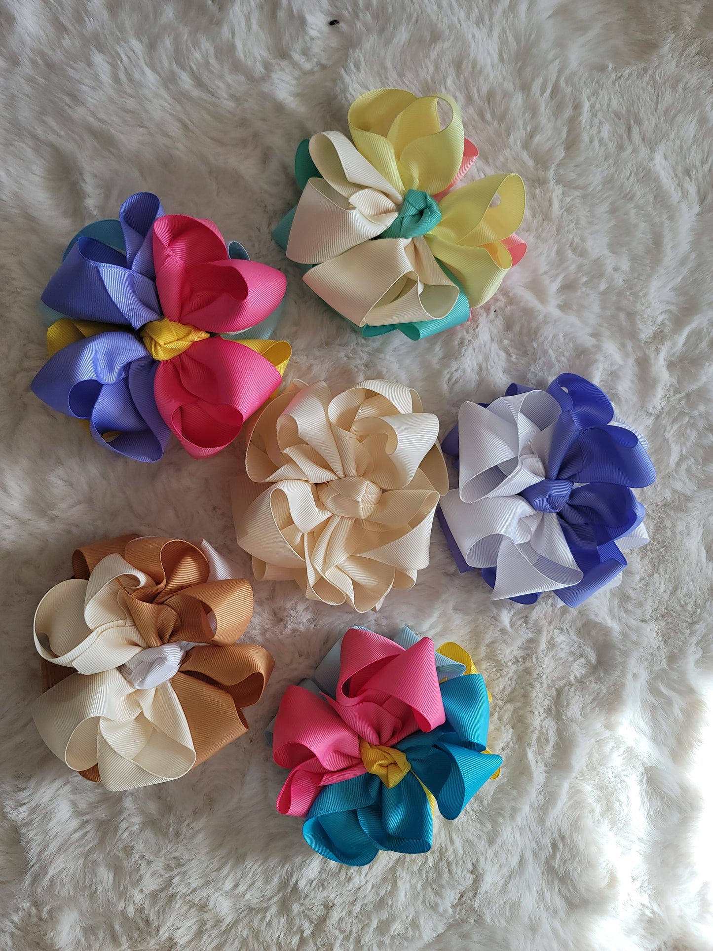 Double stacked flower bow