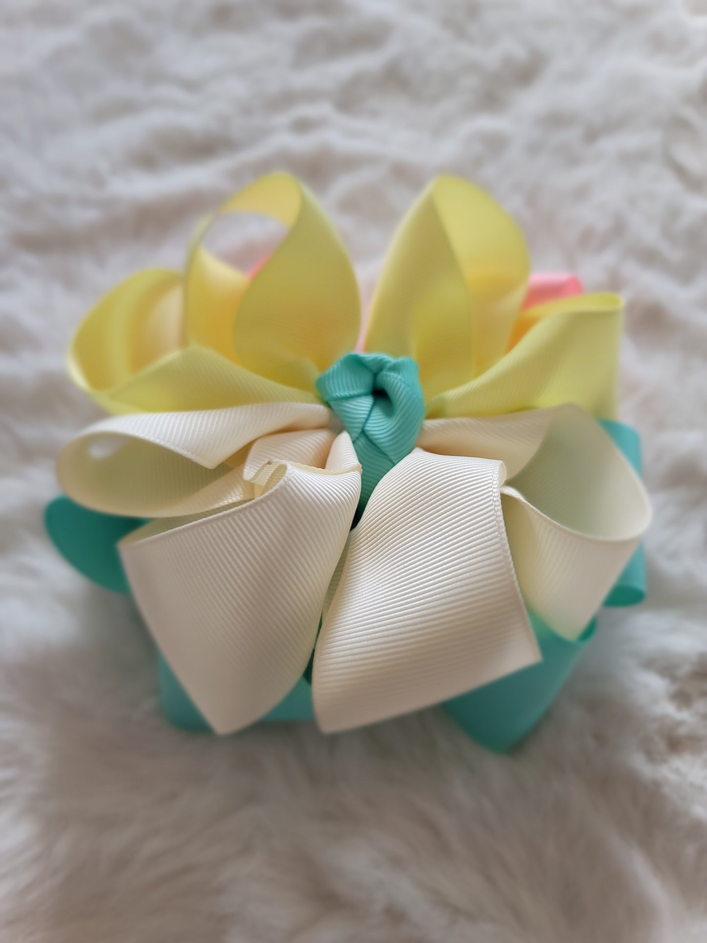 Double stacked flower bow
