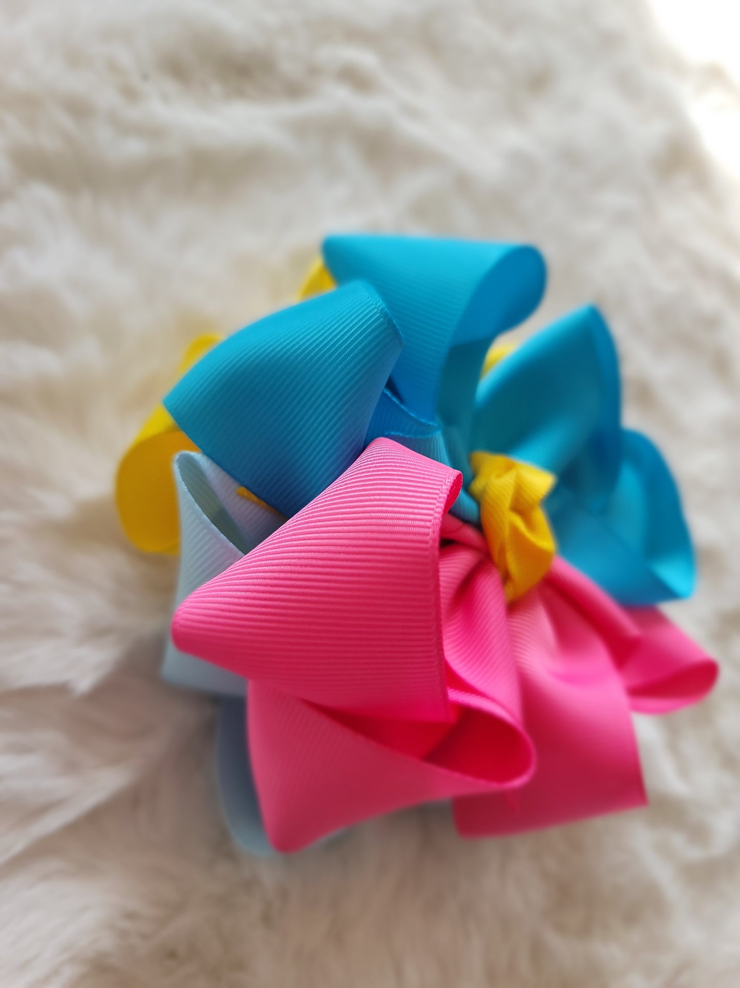 Double stacked flower bow