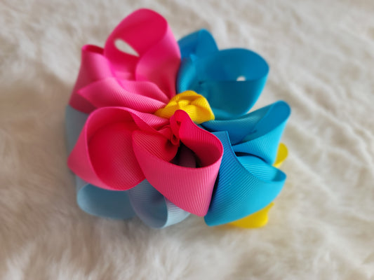 Double stacked flower bow