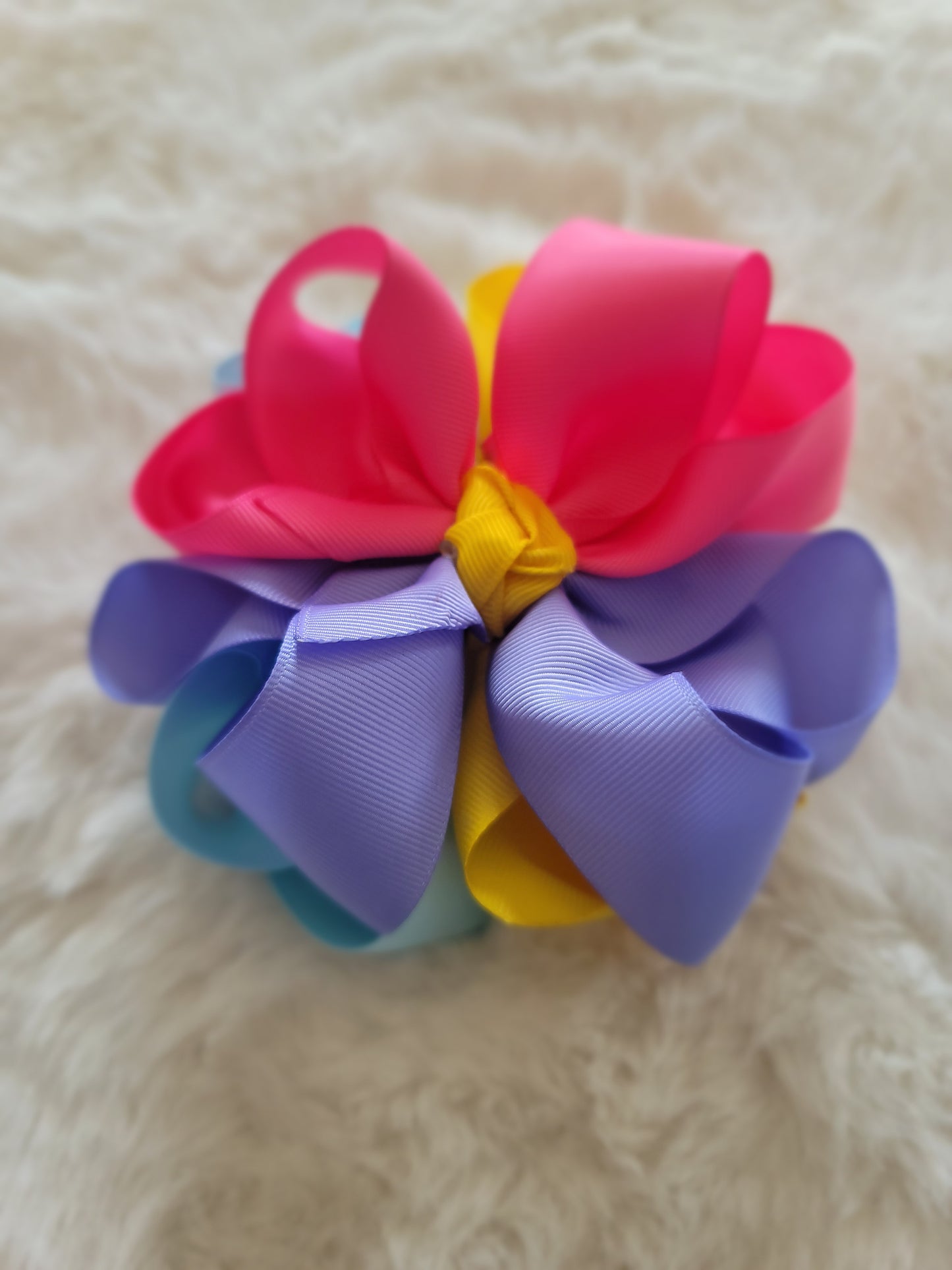 Double stacked flower bow
