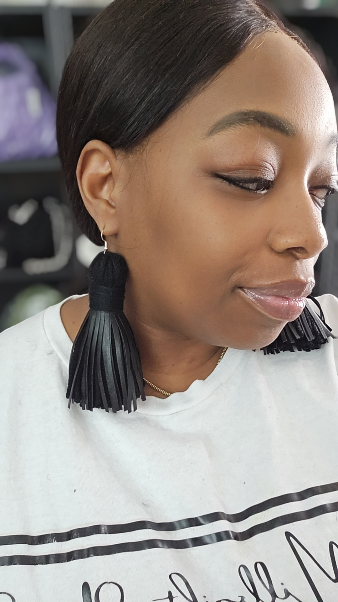 Leather Tassel Earrings