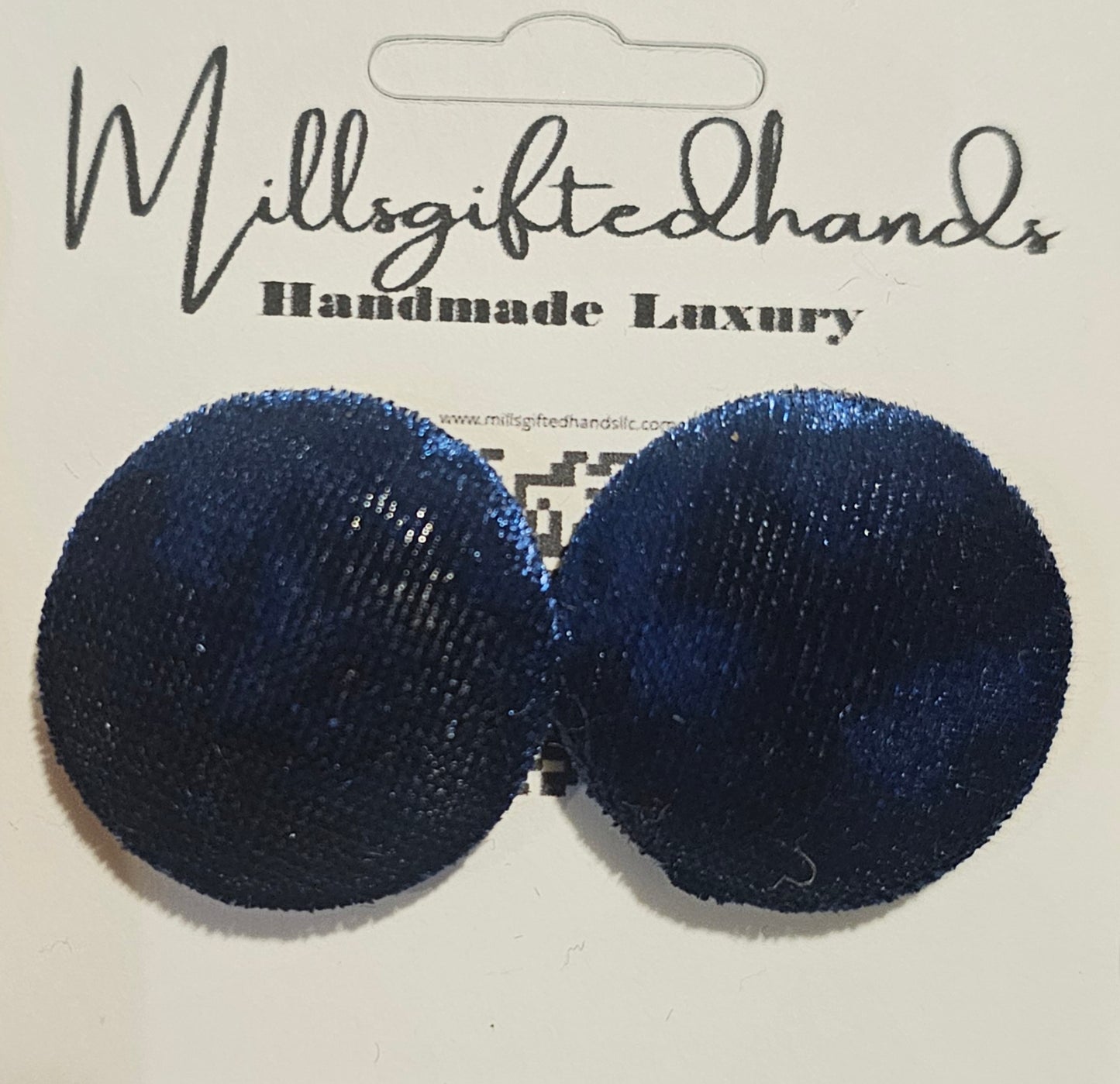 Elegant Fabric Button Earrings