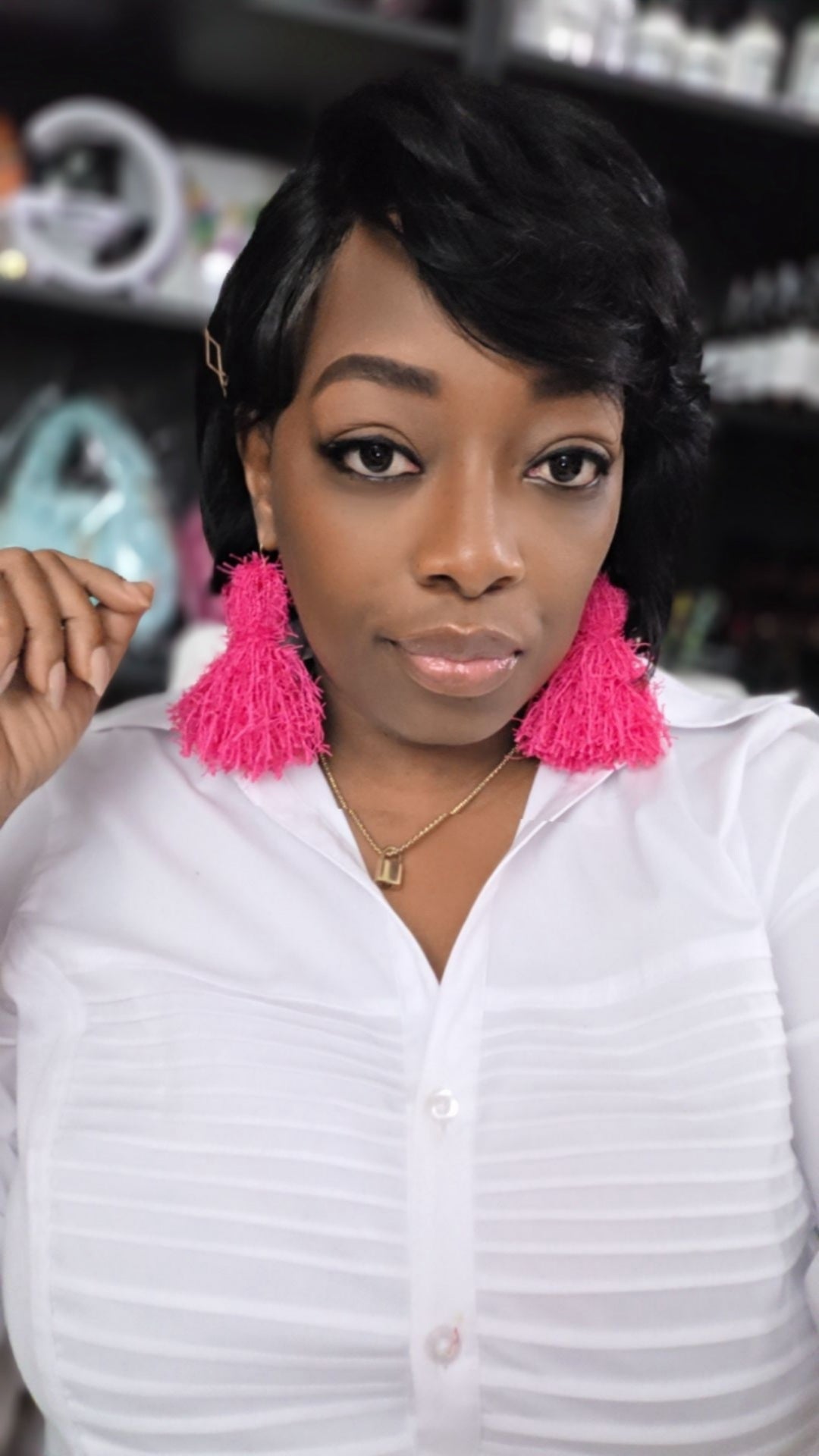 Fuzzy Polyester Tassel Earrings