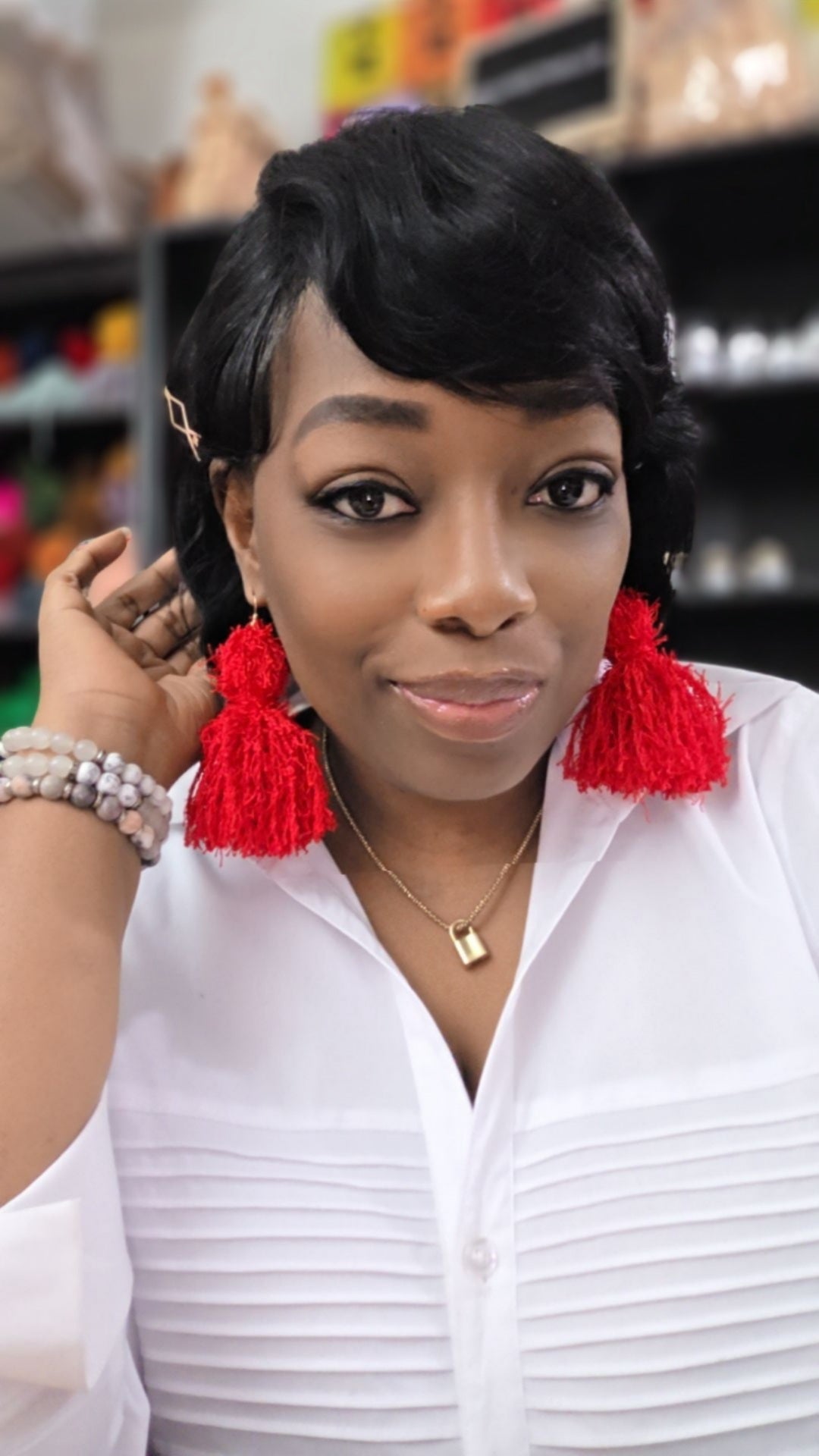 Fuzzy Polyester Tassel Earrings