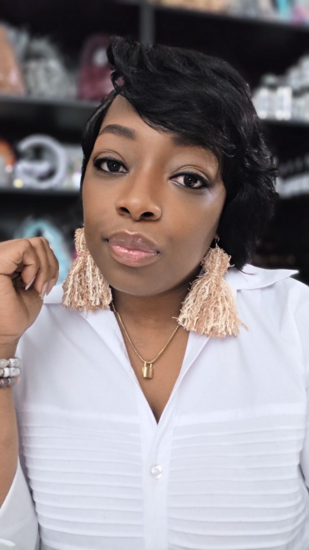 Fuzzy Polyester Tassel Earrings