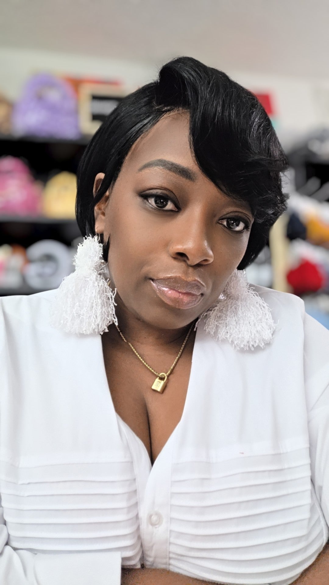 Fuzzy Polyester Tassel Earrings