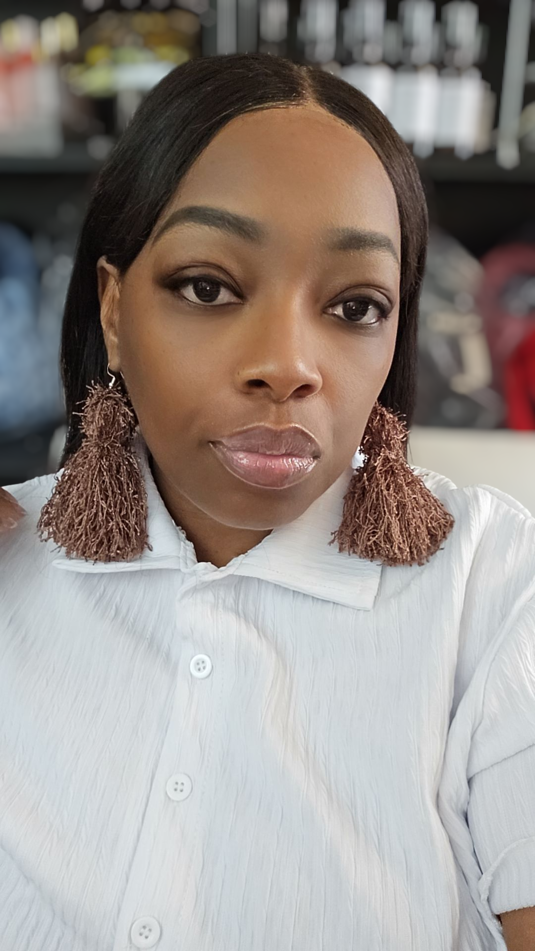 Fuzzy Polyester Tassel Earrings