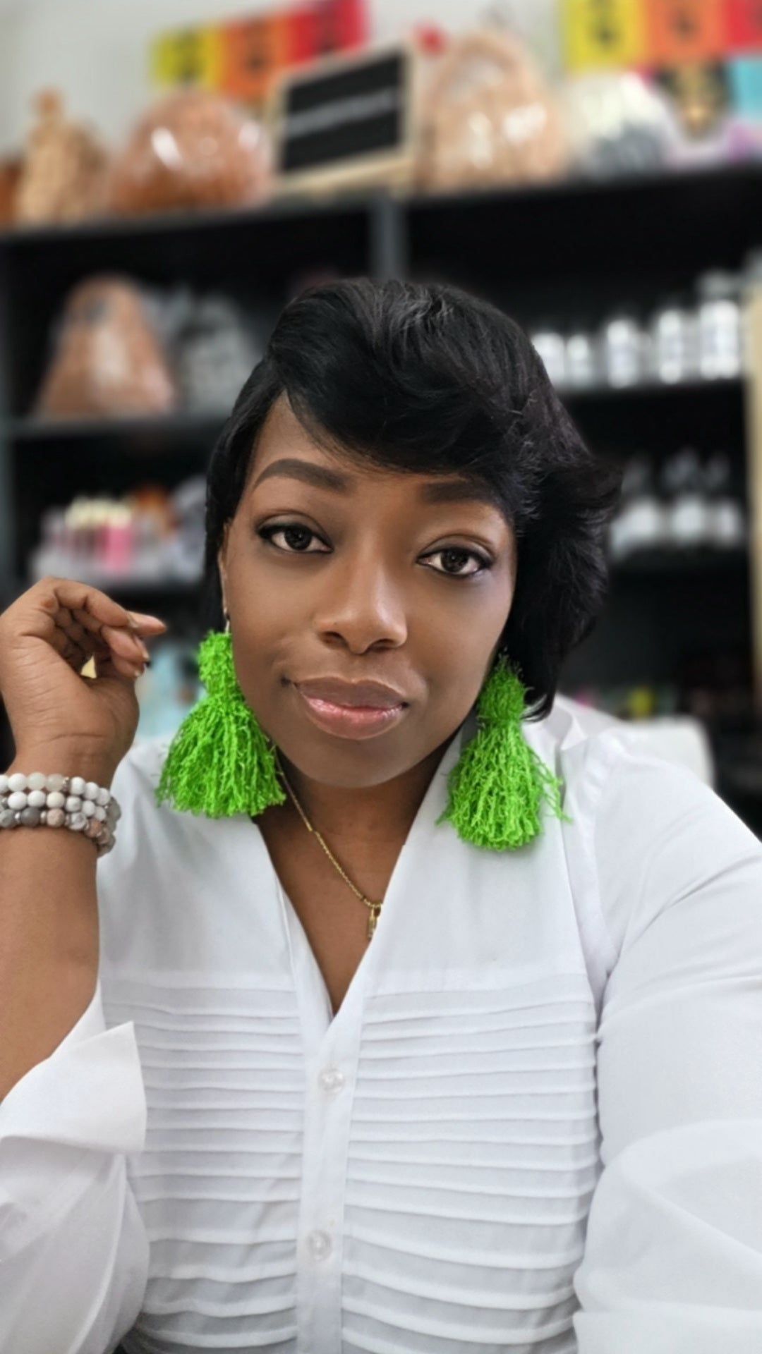 Fuzzy Polyester Tassel Earrings