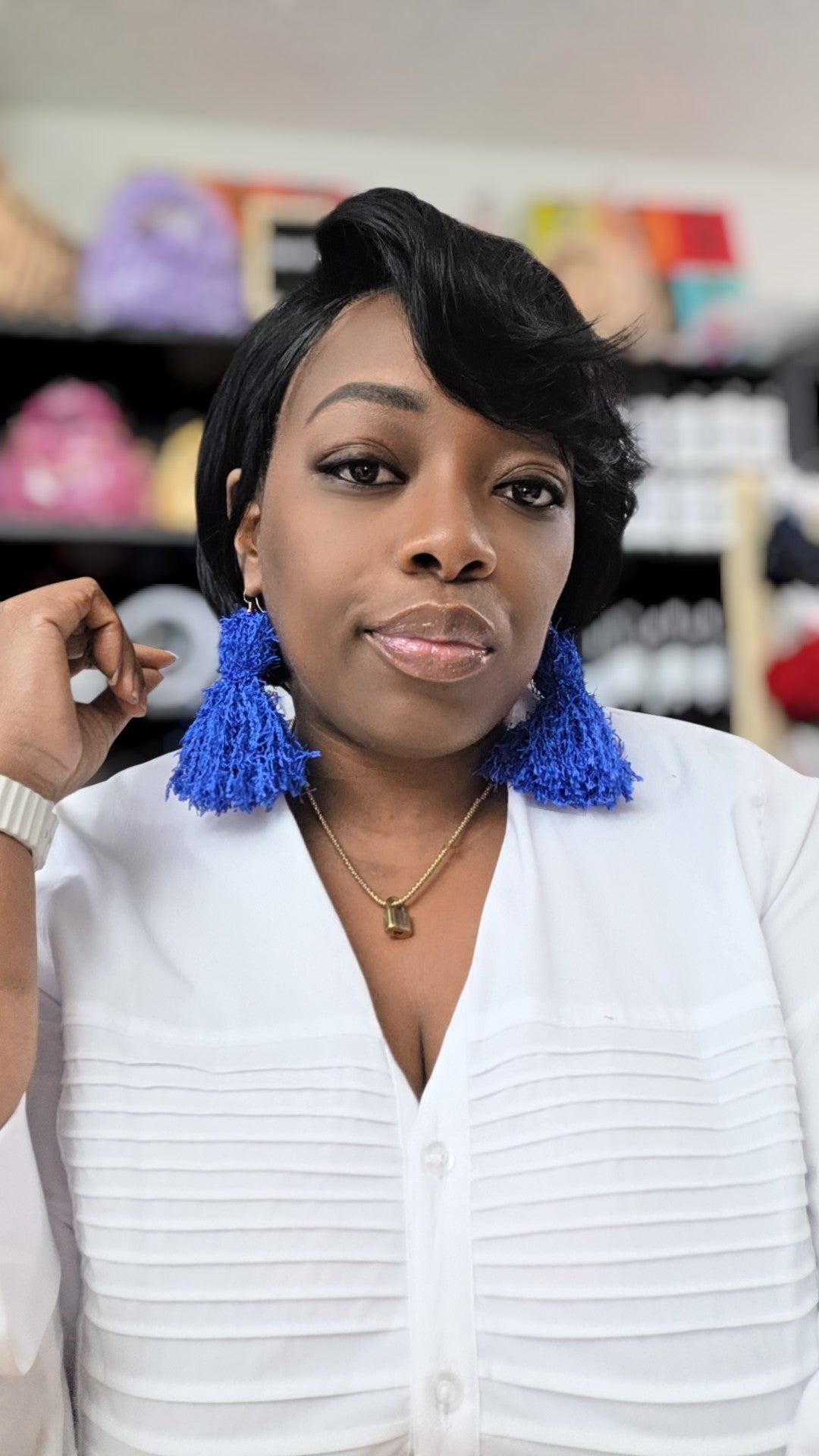 Fuzzy Polyester Tassel Earrings