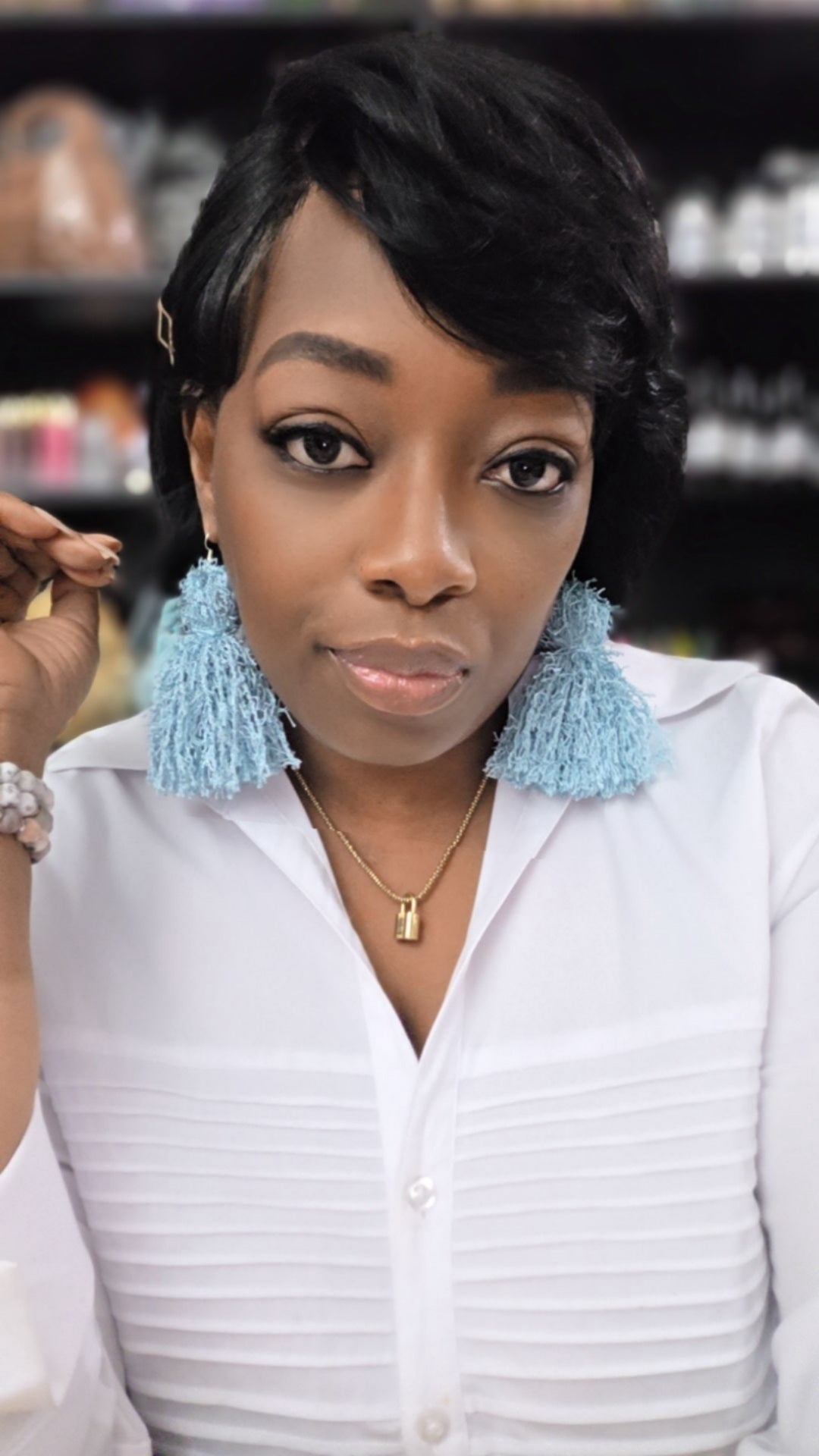 Fuzzy Polyester Tassel Earrings