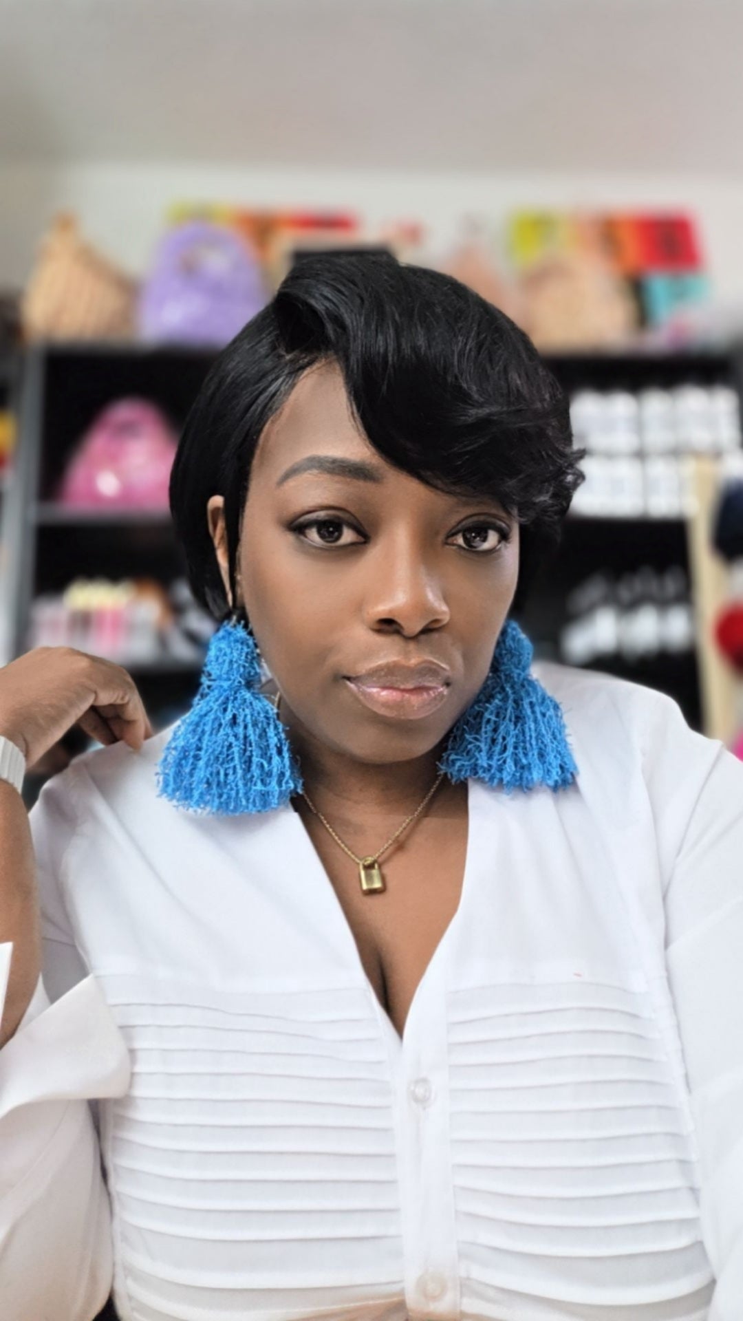 Fuzzy Polyester Tassel Earrings
